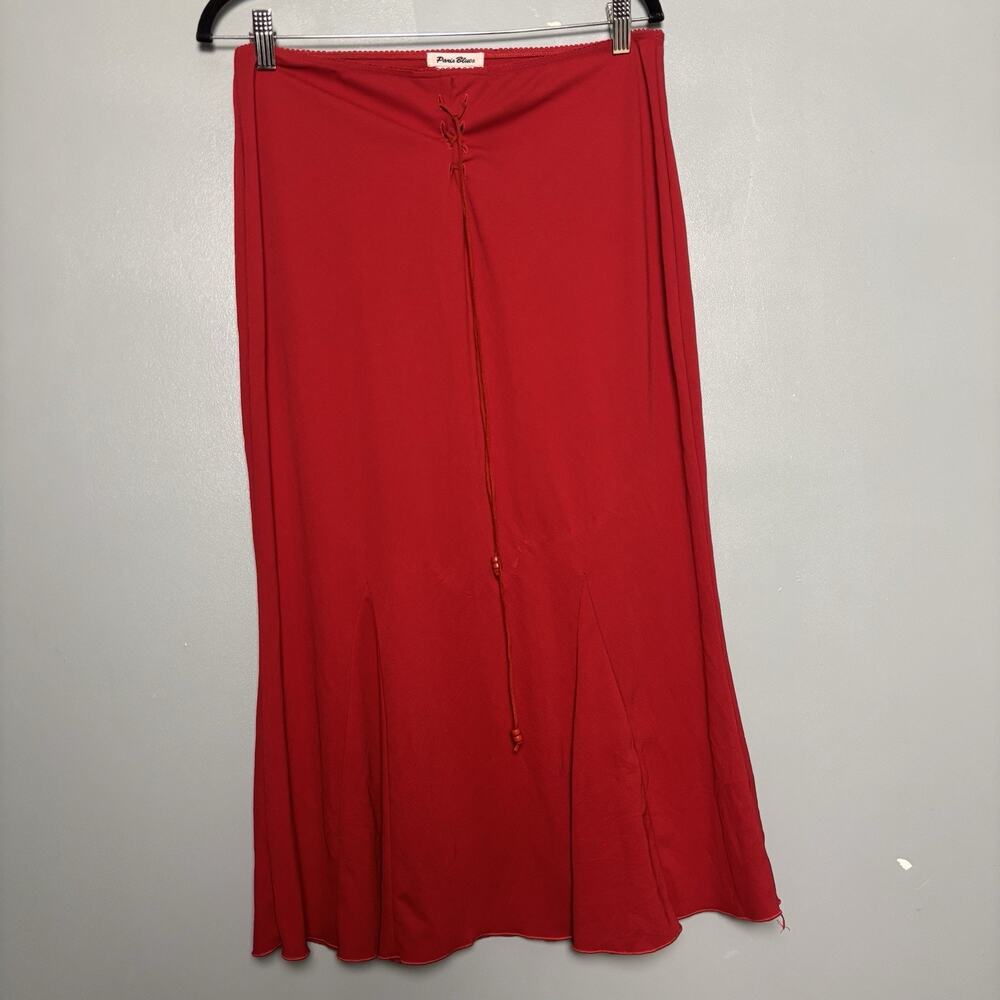 Vintage Y2K Red Slinky Skirt